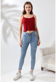 19282 KADIN LASTİK İP ASKILIKISA TULUM ATLET 