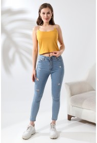 19282 KADIN LASTİK İP ASKILIKISA TULUM ATLET 