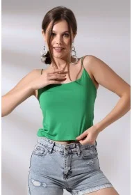 19282 KADIN LASTİK İP ASKILIKISA TULUM ATLET 