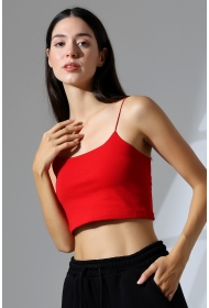 20544  KADIN LYC COMP. LASTİK İP ASKILI BÜSTİYER  KISA CROP TULUM ATLET 