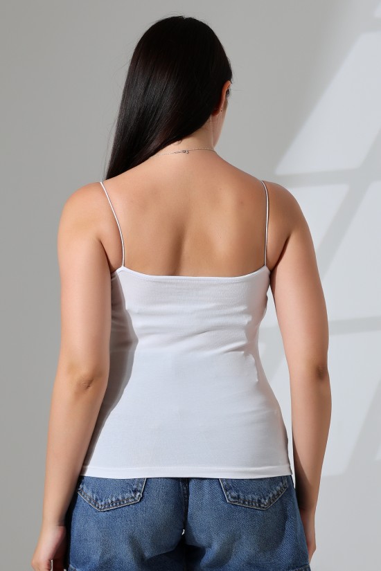 21563  BAYAN LYC COMP. LASTİK İP ASKILI KISA CROP TULUM ATLET 