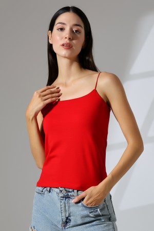 21563  KADIN LYC COMP. LASTİK İP ASKILI KISA CROP TULUM ATLET 