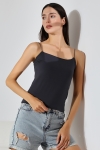 21563  BAYAN LYC COMP. LASTİK İP ASKILI KISA CROP TULUM ATLET 