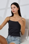 21563  BAYAN LYC COMP. LASTİK İP ASKILI KISA CROP TULUM ATLET 