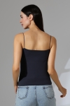 21563  BAYAN LYC COMP. LASTİK İP ASKILI KISA CROP TULUM ATLET 