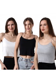 0-39282 - 3LÜ PAKET KADIN LASTİK İP ASKILIKISA TULUM ATLET 0-39282 - 3LÜ PAKET KADIN LASTİK İP ASKILIKISA TULUM ATLET