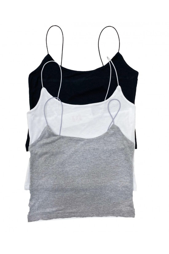 39282 - 3LÜ PAKET BAYAN LASTİK İP ASKILIKISA TULUM ATLET 39282 - 3LÜ PAKET BAYAN LASTİK İP ASKILIKISA TULUM ATLET