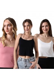 0-39282 - 3LÜ PAKET KADIN LASTİK İP ASKILIKISA TULUM ATLET 0-39282 - 3LÜ PAKET KADIN LASTİK İP ASKILIKISA TULUM ATLET