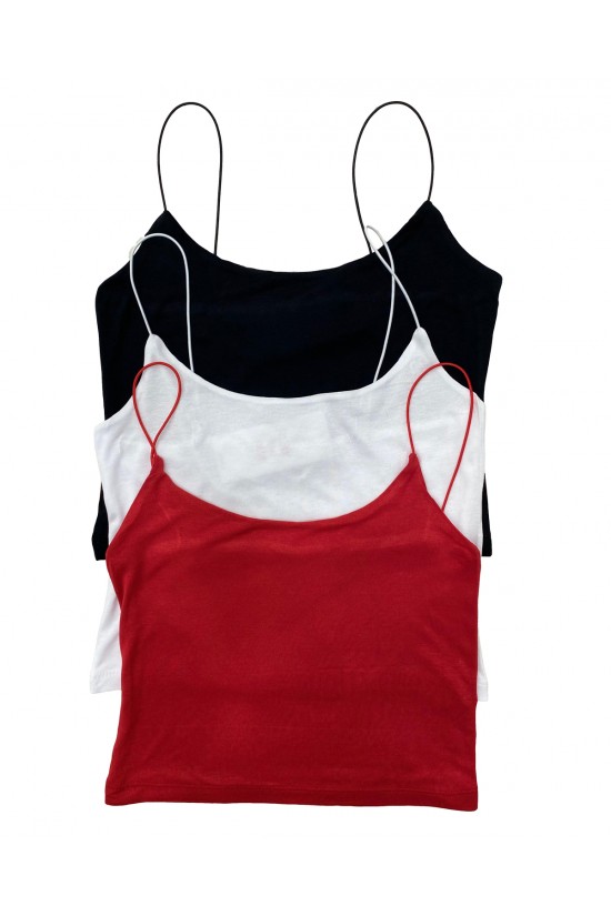 39282 - 3LÜ PAKET BAYAN LASTİK İP ASKILIKISA TULUM ATLET 39282 - 3LÜ PAKET BAYAN LASTİK İP ASKILIKISA TULUM ATLET