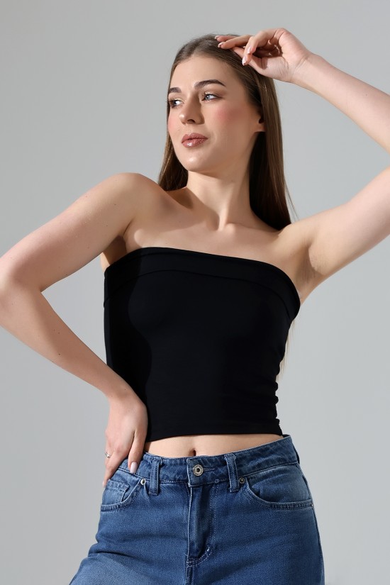 21922 KADIN MADONNA YAKA FULL LYC VSK RİBANA STRAPLEZ ATLET 