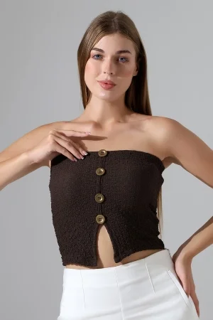 22057 KADIN JAKARLI VİYANA ÖNÜ 4 DÜĞMELİ STRAPLEZ ATLET 