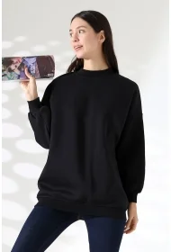 21910 KADIN 3 İP ŞARDONLU PENYE COMP YARIM BALIKCI SALAŞ OVERSİZE TUNİK SWEATSHIRT 21910 KADIN 3 İP ŞARDONLU PENYE COMP YARIM BALIKCI SALAŞ OVERSİZE TUNİK SWEATSHIRT