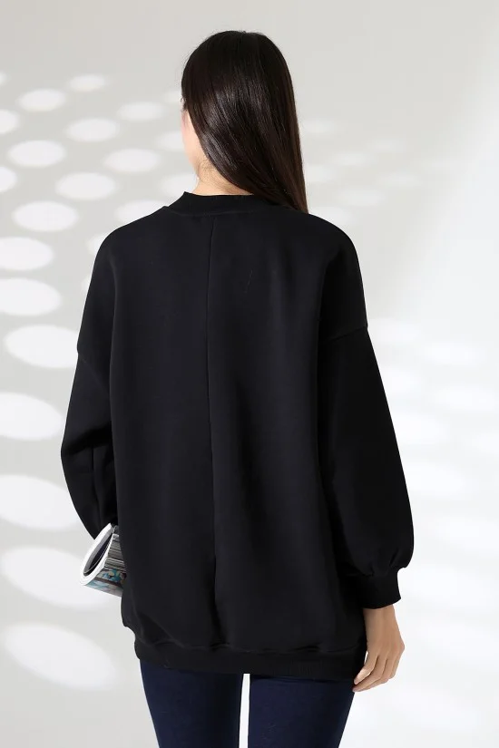 21910 KADIN 3 İP ŞARDONLU PENYE COMP YARIM BALIKCI SALAŞ OVERSİZE TUNİK SWETSHIRT 21910 KADIN 3 İP ŞARDONLU PENYE COMP YARIM BALIKCI SALAŞ OVERSİZE TUNİK SWETSHIRT