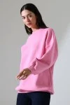 21910 KADIN 3 İP ŞARDONLU PENYE COMP YARIM BALIKCI SALAŞ OVERSİZE TUNİK SWETSHIRT
