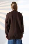 21910 KADIN 3 İP ŞARDONLU PENYE COMP YARIM BALIKCI SALAŞ OVERSİZE TUNİK SWEATSHIRT