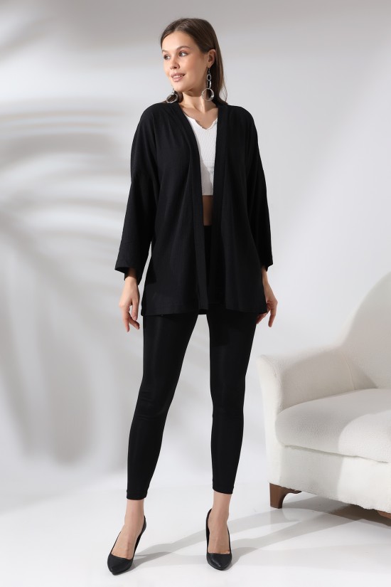 21062 BAYAN BÜRÜMCÜK KAPRİ KOL KİMONO HIRKA 21062 BAYAN BÜRÜMCÜK KAPRİ KOL KİMONO HIRKA