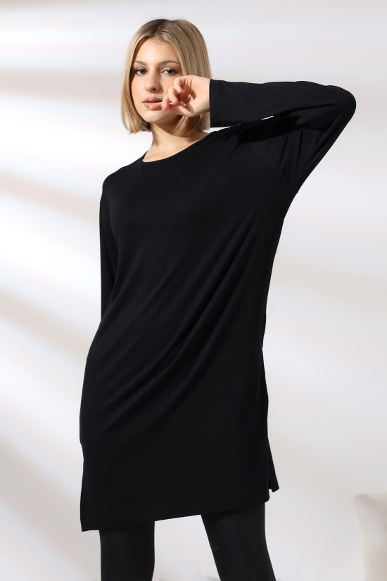 20398 BAYAN LYC VSK UZUN KOL BİSİKLET YAKA YANL YIRTM TUNİK 20398 BAYAN LYC VSK UZUN KOL BİSİKLET YAKA YANL YIRTM TUNİK