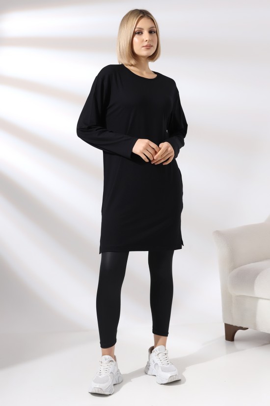 20398 BAYAN LYC VSK UZUN KOL BİSİKLET YAKA YANL YIRTM TUNİK 20398 BAYAN LYC VSK UZUN KOL BİSİKLET YAKA YANL YIRTM TUNİK