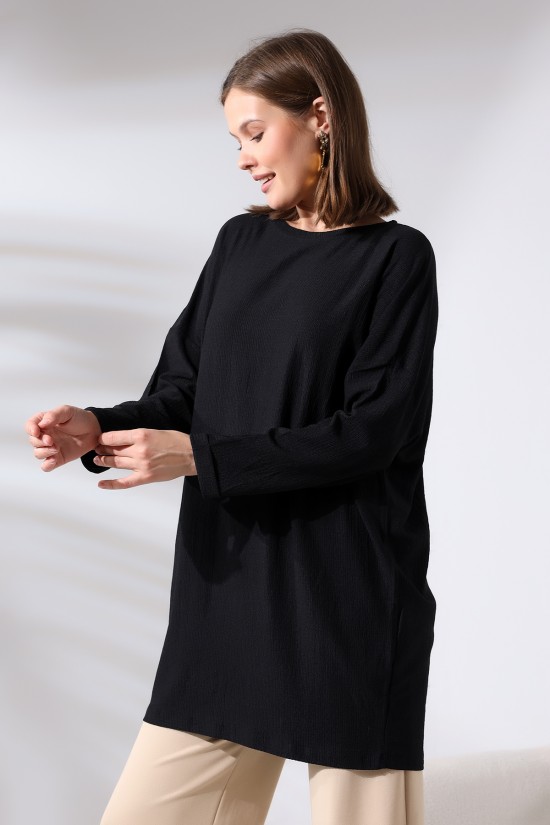 21124 KADIN BÜRÜMCÜK KAPRİ KOL BİSİKLET YAKA OVERSİZE SALAŞ UZUN TUNİK TSHIRT 21124 KADIN BÜRÜMCÜK KAPRİ KOL BİSİKLET YAKA OVERSİZE SALAŞ UZUN TUNİK TSHIRT