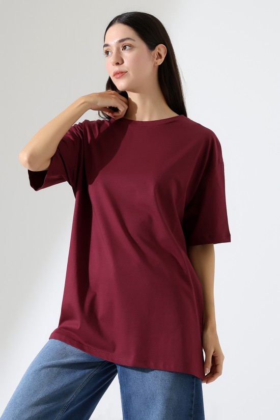 21752 KADIN OVERSİZE KOMPAKT PAMUKLU KISA KOL BİSİKLET TSHIRT 21752 KADIN OVERSİZE KOMPAKT PAMUKLU KISA KOL BİSİKLET TSHIRT