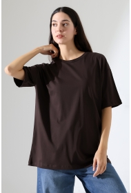 21752 KADIN OVERSİZE KOMPAKT PAMUKLU KISA KOL BİSİKLET TSHIRT 21752 KADIN OVERSİZE KOMPAKT PAMUKLU KISA KOL BİSİKLET TSHIRT