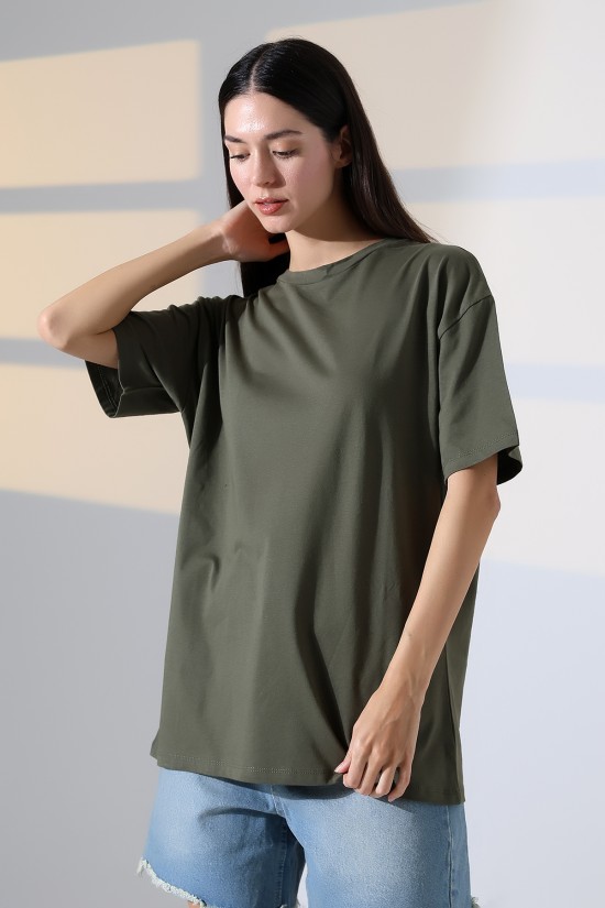 21752 KADIN OVERSİZE KOMPAKT PAMUKLU KISA KOL BİSİKLET TSHIRT 21752 KADIN OVERSİZE KOMPAKT PAMUKLU KISA KOL BİSİKLET TSHIRT
