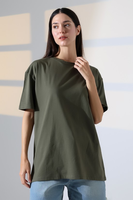 21752 KADIN OVERSİZE KOMPAKT PAMUKLU KISA KOL BİSİKLET TSHIRT 21752 KADIN OVERSİZE KOMPAKT PAMUKLU KISA KOL BİSİKLET TSHIRT