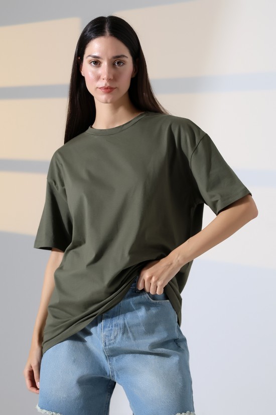 21752 KADIN OVERSİZE KOMPAKT PAMUKLU KISA KOL BİSİKLET TSHIRT 21752 KADIN OVERSİZE KOMPAKT PAMUKLU KISA KOL BİSİKLET TSHIRT