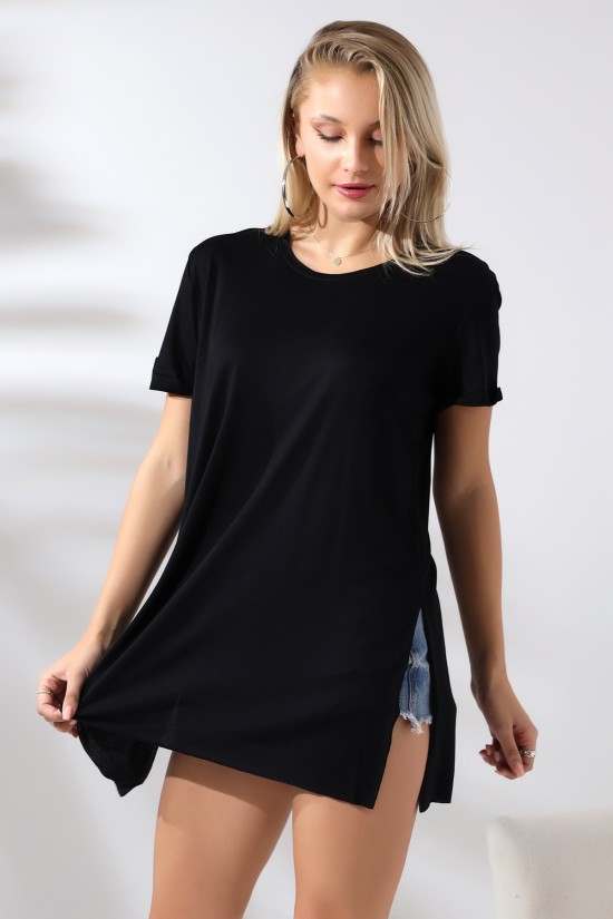 19598 BAYAN KISA KOL KATLAMA. YANL YARI DİKİŞSİZ VE YIRTM.VSK BİSİKLET YAKA TUNİK TSHIRT 19598 BAYAN KISA KOL KATLAMA. YANL YARI DİKİŞSİZ VE YIRTM.VSK BİSİKLET YAKA TUNİK TSHIRT