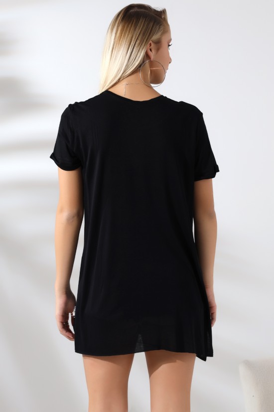 19598 BAYAN KISA KOL KATLAMA. YANL YARI DİKİŞSİZ VE YIRTM.VSK BİSİKLET YAKA TUNİK TSHIRT 19598 BAYAN KISA KOL KATLAMA. YANL YARI DİKİŞSİZ VE YIRTM.VSK BİSİKLET YAKA TUNİK TSHIRT