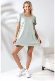 19598 KADIN KISA KOL KATLAMA. YANL YARI DİKİŞSİZ VE YIRTM.VSK BİSİKLET YAKA TUNİK TSHIRT 19598 KADIN KISA KOL KATLAMA. YANL YARI DİKİŞSİZ VE YIRTM.VSK BİSİKLET YAKA TUNİK TSHIRT