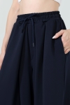 22380 KADIN FULL LYC PENYE KOMP 2 İPLİK CEPLİ GENİŞÖNÜ PİLELİ VE PATLI GENİŞ PAÇA PANTOLON 