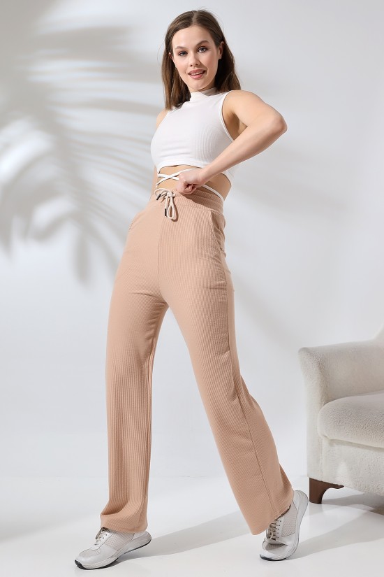 21656 KADIN KALIN BÜRÜMCÜK CEPLİ PAÇASI AÇIK PANTOLON 21656 KADIN KALIN BÜRÜMCÜK CEPLİ PAÇASI AÇIK PANTOLON