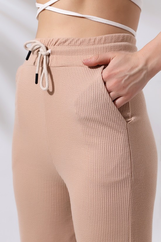 21656 KADIN KALIN BÜRÜMCÜK CEPLİ PAÇASI AÇIK PANTOLON 21656 KADIN KALIN BÜRÜMCÜK CEPLİ PAÇASI AÇIK PANTOLON