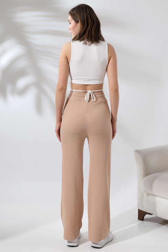 21656 KADIN KALIN BÜRÜMCÜK CEPLİ PAÇASI AÇIK PANTOLON 21656 KADIN KALIN BÜRÜMCÜK CEPLİ PAÇASI AÇIK PANTOLON