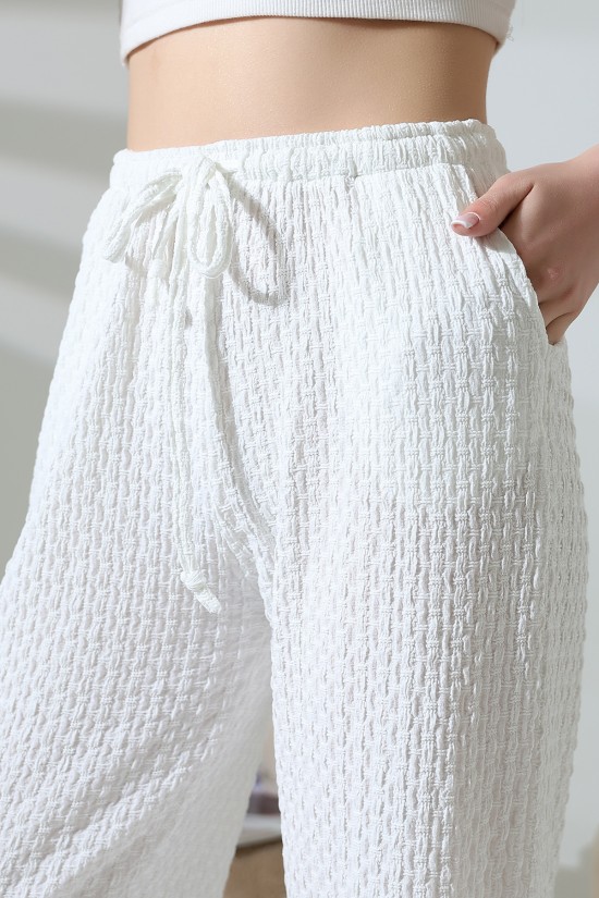 21959 KADIN JAKARLI KUMAŞ CEPLİ İNCE BELLASTİKLİ PAÇASI AÇIK SALAŞ PANTOLON 21959 KADIN JAKARLI KUMAŞ CEPLİ İNCE BELLASTİKLİ PAÇASI AÇIK SALAŞ PANTOLON