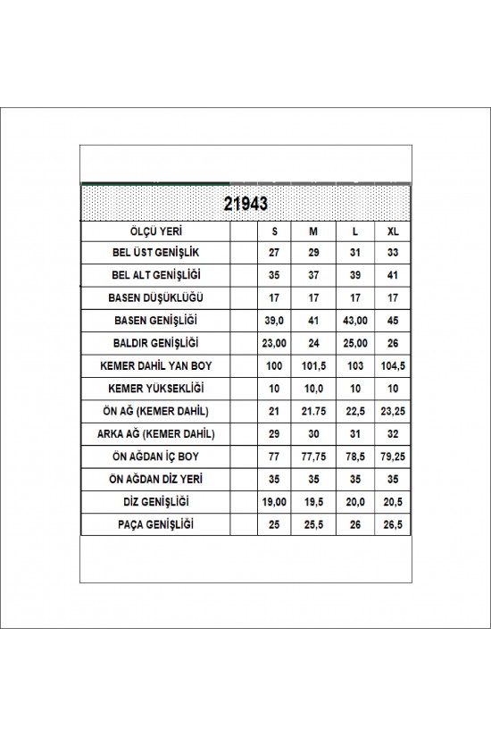 21943 KADIN FULL LYC RİB PAÇASI GENİŞ PANTOLON 21943 KADIN FULL LYC RİB PAÇASI GENİŞ PANTOLON