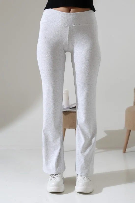 21943 KADIN FULL LYC RİB PAÇASI GENİŞ PANTOLON