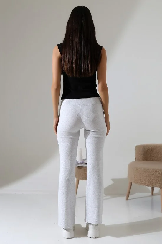 21943 KADIN FULL LYC RİB PAÇASI GENİŞ PANTOLON