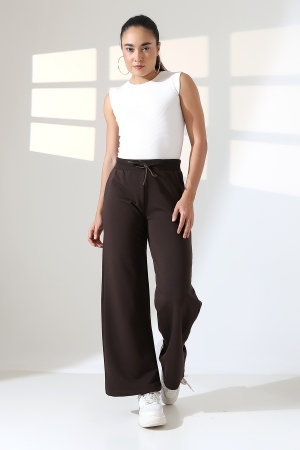 22165 KADIN FIRÇALI SELANİK CEPLİ İNCE BELLASTİKLİ PAÇASI AÇIK SALAŞ PANTOLON 