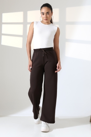 22165 KADIN FIRÇALI SELANİK CEPLİ İNCE BELLASTİKLİ PAÇASI AÇIK SALAŞ PANTOLON 