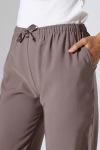 22331 KADIN TENCEL MODAL DOKUMA KUMAŞ CEPLİ İNCE BEL LASTİKLİ PAÇASI AÇIK SALAŞ PANTOLON 
