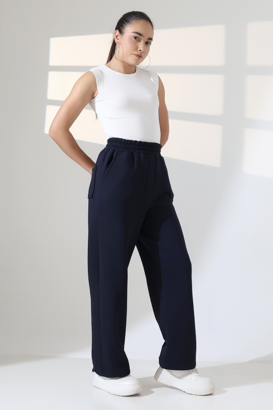 22135 KADIN 3 İP PENYE KOMPAKT ŞARDONLU ARKA TEK CEPLİ ÖNÜ PATLI PAÇASI AÇIK LASTİK AYAR BÜZGÜLÜ EŞOFMAN PANTOLON 