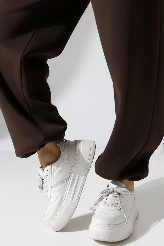 22135 KADIN 3 İP PENYE KOMPAKT ŞARDONLU ARKA TEK CEPLİ ÖNÜ PATLI PAÇASI AÇIK LASTİK AYAR BÜZGÜLÜ EŞOFMAN PANTOLON 