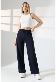 22143 KADIN  DİAGONEL ŞARDONSUZ 3 İP PENYE KOMPAKT KEMERİ KAŞGORSELİ  PAÇASI AÇIK EŞOFMAN PANTOLON 