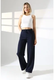 22143 KADIN  DİAGONEL ŞARDONSUZ 3 İP PENYE KOMPAKT KEMERİ KAŞGORSELİ  PAÇASI AÇIK EŞOFMAN PANTOLON 