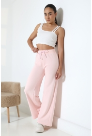 22143 KADIN  DİAGONEL ŞARDONSUZ 3 İP PENYE KOMPAKT KEMERİ KAŞGORSELİ  PAÇASI AÇIK EŞOFMAN PANTOLON 