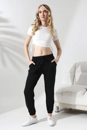 21726 KADIN KALIN BÜRÜMCÜK ŞARDONLU CEPLİ PAÇASI LAST EŞOFMAN PANTOLON 21726 KADIN KALIN BÜRÜMCÜK ŞARDONLU CEPLİ PAÇASI LAST EŞOFMAN PANTOLON