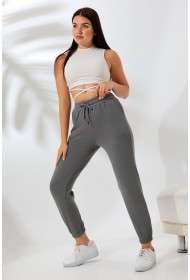 21726 KADIN KALIN BÜRÜMCÜK ŞARDONLU CEPLİ PAÇASI LAST EŞOFMAN PANTOLON 