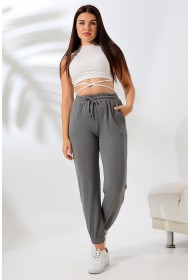 21726 KADIN KALIN BÜRÜMCÜK ŞARDONLU CEPLİ PAÇASI LAST EŞOFMAN PANTOLON 21726 KADIN KALIN BÜRÜMCÜK ŞARDONLU CEPLİ PAÇASI LAST EŞOFMAN PANTOLON